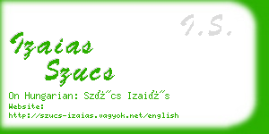 izaias szucs business card